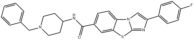 N-(1-Benzylpiperidin-4-yl)-2-(4-fluorophenyl)imidazo[2,1-b][1,3]benzothiazole-6-carboxamide 结构式