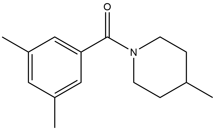 (3,5-Dimethylphenyl)(4-methyl-1-piperidinyl)methanone 结构式