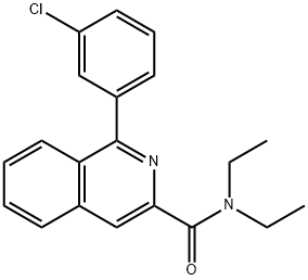 1-(3-Chlorophenyl)-N,N-diethylisoquinoline-3-carboxamide 结构式