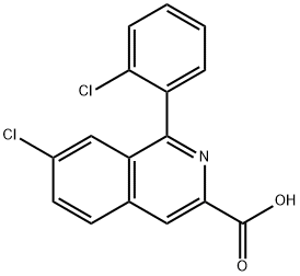 7-Chloro-1-(2-chlorophenyl)isoquinoline-3-carboxylic acid 结构式