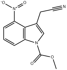 1H-Indole-1-carboxylic acid, 3-(cyanomethyl)-4-nitro-, methyl ester 结构式