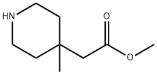 4-Piperidineacetic acid, 4-methyl-, methyl ester 结构式