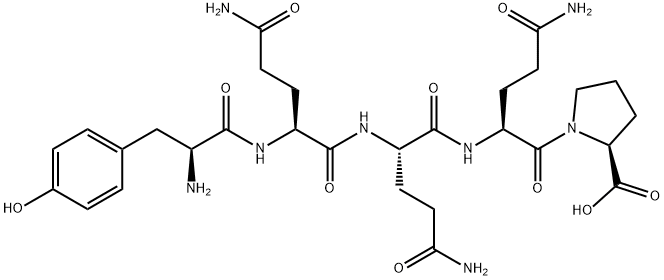 H-tyrosyl-glutaminyl-glutaminyl-glutaminyl-hydroxyproline 结构式