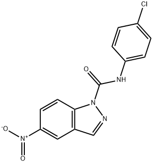 N-(4-Chlorophenyl)-5-nitro-1H-indazole-1-carboxamide 结构式