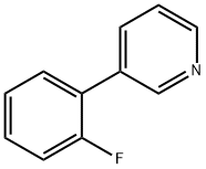 Pyridine, 3-(2-fluorophenyl)- 结构式