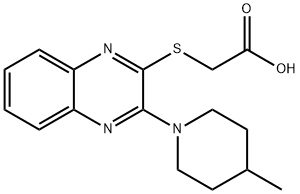 2-{[3-(4-甲基哌啶-1-基)喹喔啉-2-基]硫烷基}乙酸 结构式