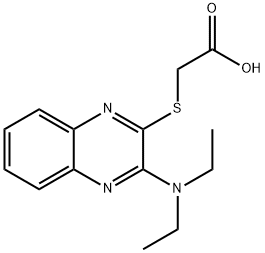 2-((3-(二乙氨基)喹喔啉-2-基)硫代)乙酸 结构式