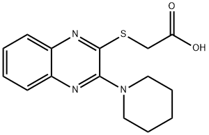 Acetic acid, 2-[[3-(1-piperidinyl)-2-quinoxalinyl]thio]- 结构式