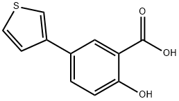 2-羟基-5-(噻吩-3-基)苯甲酸 结构式