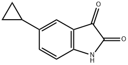 5-Cyclopropylindoline-2,3-dione 结构式