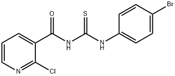 3-Pyridinecarboxamide, N-[[(4-bromophenyl)amino]thioxomethyl]-2-chloro- 结构式