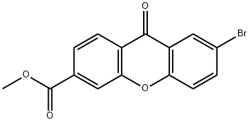 7-bromo-9-oxo-9H-xanthene-3-carboxylic acid methyl ester 结构式