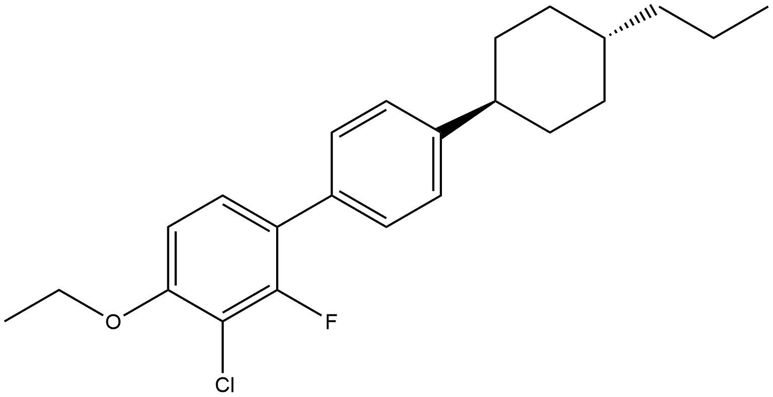 3-氯-2-氟-4-乙氧基-4'-(4-反式-丙基环己基)联苯 结构式