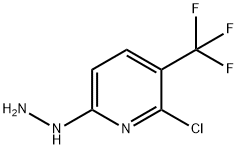 2-chloro-6-hydrazinyl-3-(trifluoromethyl)pyridine 结构式