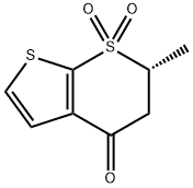 4H-Thieno[2,3-b]thiopyran-4-one, 5,6-dihydro-6-methyl-, 7,7-dioxide, (6R)- 结构式