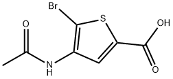 2-Thiophenecarboxylic acid, 4-(acetylamino)-5-bromo- 结构式