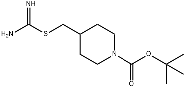 1-Piperidinecarboxylic acid, 4-[[(aminoiminomethyl)thio]methyl]-, 1,1-dimethylethyl ester 结构式