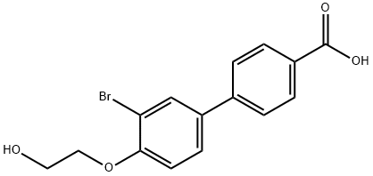 [1,1'-BIPHENYL]-4-CARBOXYLIC ACID, 3'-BROMO-4'-(2-HYDROXYETHOXY)- 结构式