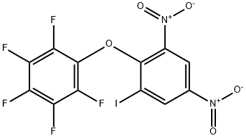 Benzene, 1,2,3,4,5-pentafluoro-6-(2-iodo-4,6-dinitrophenoxy)- 结构式