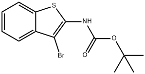 Carbamic acid, N-(3-bromobenzo[b]thien-2-yl)-, 1,1-dimethylethyl ester 结构式