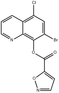 7-Bromo-5-chloroquinolin-8-yl isoxazole-5-carboxylate 结构式