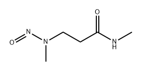 N-甲基-3-(甲基(亚硝基)氨基)丙酰胺 结构式