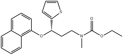 Carbamic acid, N-methyl-N-[(3S)-3-(1-naphthalenyloxy)-3-(2-thienyl)propyl]-, ethyl ester 结构式