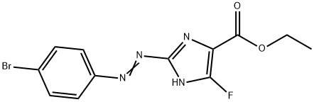 1H-Imidazole-4-carboxylic acid, 2-[2-(4-bromophenyl)diazenyl]-5-fluoro-, ethyl ester 结构式