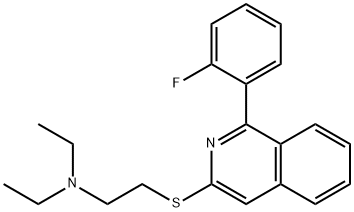 N,N-Diethyl-2-((1-(2-fluorophenyl)isoquinolin-3-yl)thio)ethanamine 结构式