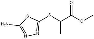 2-[(5-氨基-1,3,4-噻二唑-2-基)硫烷基]丙酸甲酯 结构式