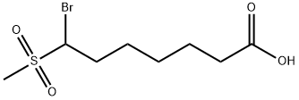 Heptanoic acid, 7-bromo-7-(methylsulfonyl)- 结构式