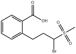 Benzoic acid, 2-[3-bromo-3-(methylsulfonyl)propyl]- 结构式