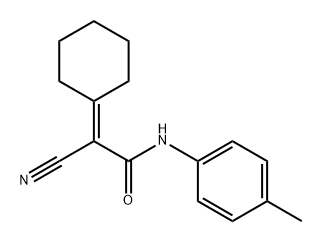 Acetamide, 2-cyano-2-cyclohexylidene-N-(4-methylphenyl)- 结构式