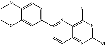 Pyrido[3,2-d]pyrimidine, 2,4-dichloro-6-(3,4-dimethoxyphenyl)- 结构式