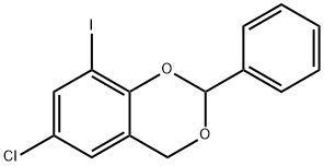 6-CHLORO-8-IODO-2-PHENYL-4H-1,3-BENZODIOXINE 结构式