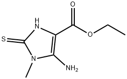 1H-Imidazole-4-carboxylic acid, 5-amino-2,3-dihydro-1-methyl-2-thioxo-, ethyl ester 结构式