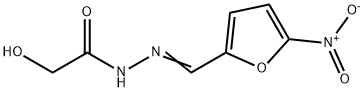 Acetic acid, 2-hydroxy-, 2-[(5-nitro-2-furanyl)methylene]hydrazide 结构式