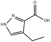 4-乙基-1H-吡唑-3-羧酸 结构式