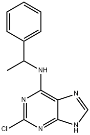 9H-Purin-6-amine, 2-chloro-N-(1-phenylethyl)- 结构式