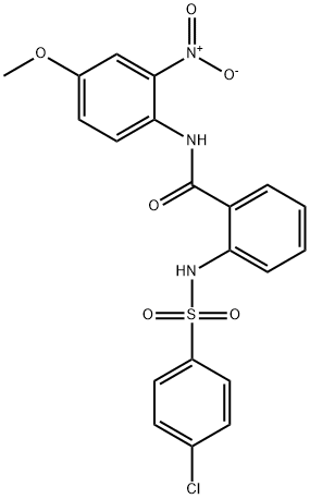 Benzamide, 2-[[(4-chlorophenyl)sulfonyl]amino]-N-(4-methoxy-2-nitrophenyl)- 结构式