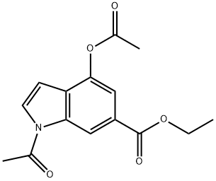 N-ACETYL-4-ACETOXYL-6-ETHYLINDOLE CARBOXYLATE 结构式