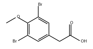 2-(3,5-二溴-4-甲氧基苯基)乙酸 结构式