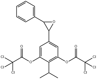 Acetic acid, trichloro-, 2-(1-methylethyl)-5-(3-phenyloxiranyl)-1,3-phenylene ester 结构式