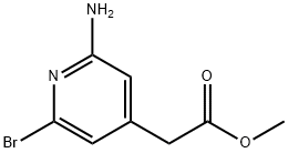 4-Pyridineacetic acid, 2-amino-6-bromo-, methyl ester 结构式