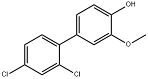 4-(2,4-Dichlorophenyl)-2-methoxyphenol 结构式