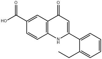 2-(2-Ethylphenyl)-4-oxo-1,4-dihydroquinoline-6-carboxylic acid 结构式