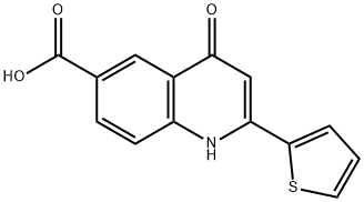 4-Oxo-2-(thiophen-2-yl)-1,4-dihydroquinoline-6-carboxylic acid 结构式