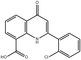 2-(2-Chlorophenyl)-4-oxo-1,4-dihydroquinoline-8-carboxylic acid 结构式