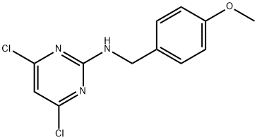 2-Pyrimidinamine, 4,6-dichloro-N-[(4-methoxyphenyl)methyl]- 结构式