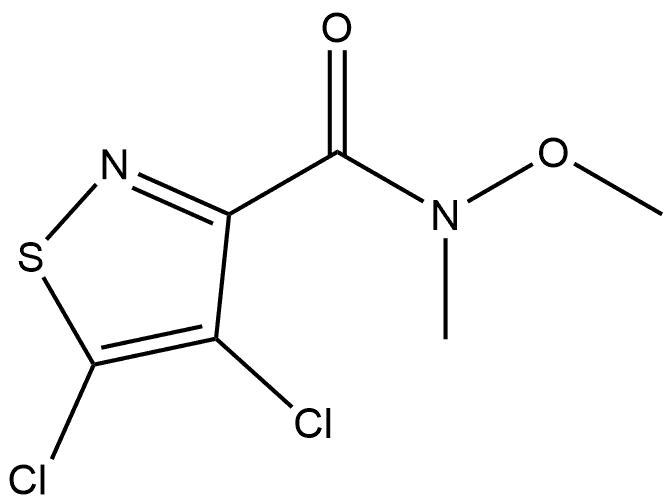 4,5-dichloro-N-methoxy-N-methylisothiazole-3-carboxamide 结构式